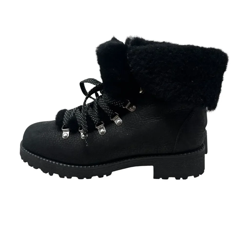 J. Crew Nordic Boots Black‎ Suede Winter Snow Boot Size 9